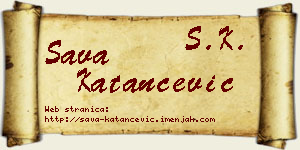 Sava Katančević vizit kartica